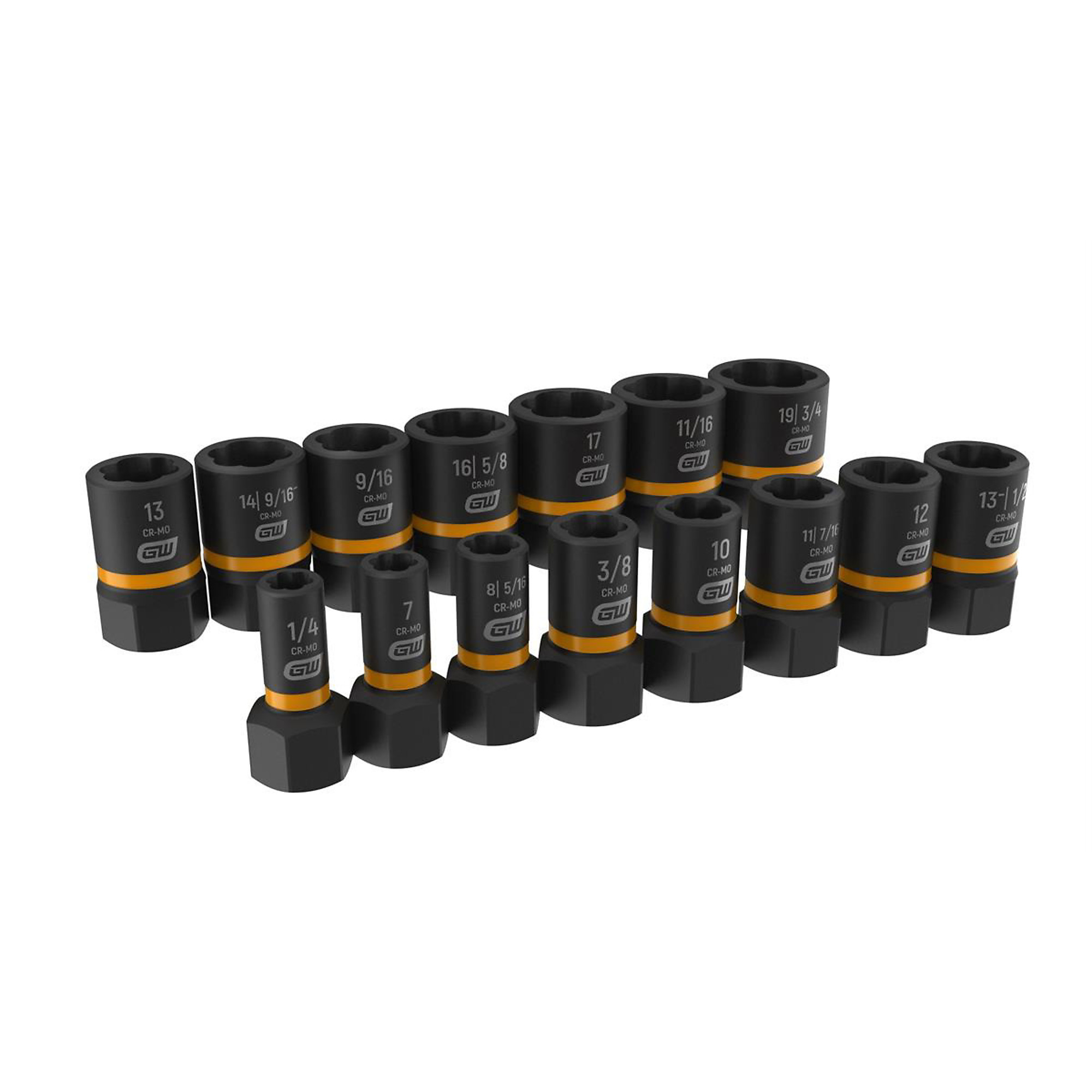 GearWrench Bolt Biter Impact Extension Socket Set — 15-Piece, 1/4in. & 3/8in. Drive, Model# KDT84783